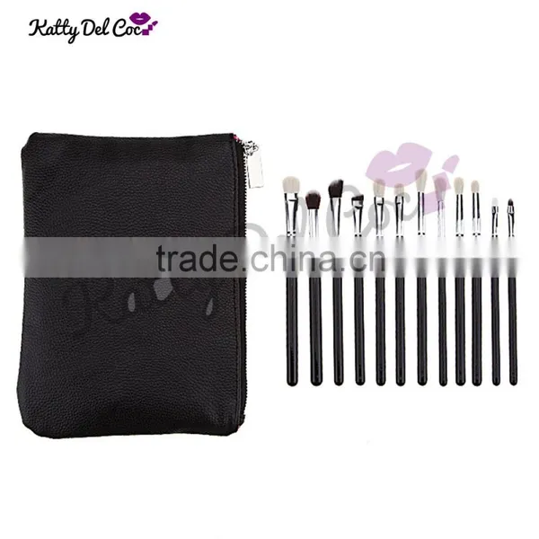 Fashion Color Private Label 12pcs Professional Makeup Brush Set,PU Bag Supplier's Choice photo-4