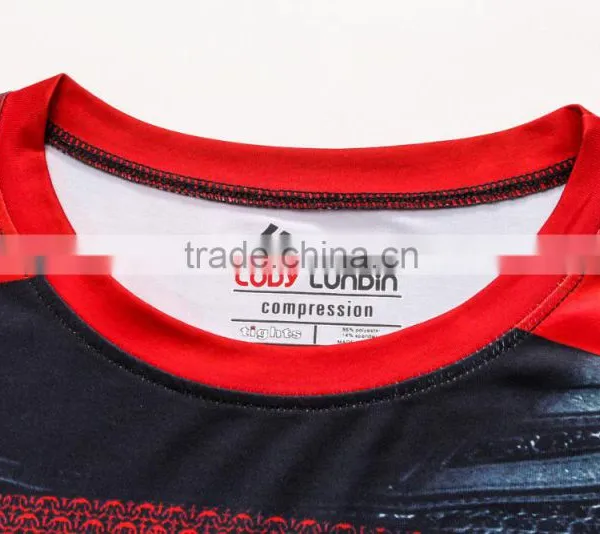China Manufacturer Wholesale Men's Compression t Shirt Body Slim 3d Fiction Animal Color Tee Shirt Superman Clothing photo-4