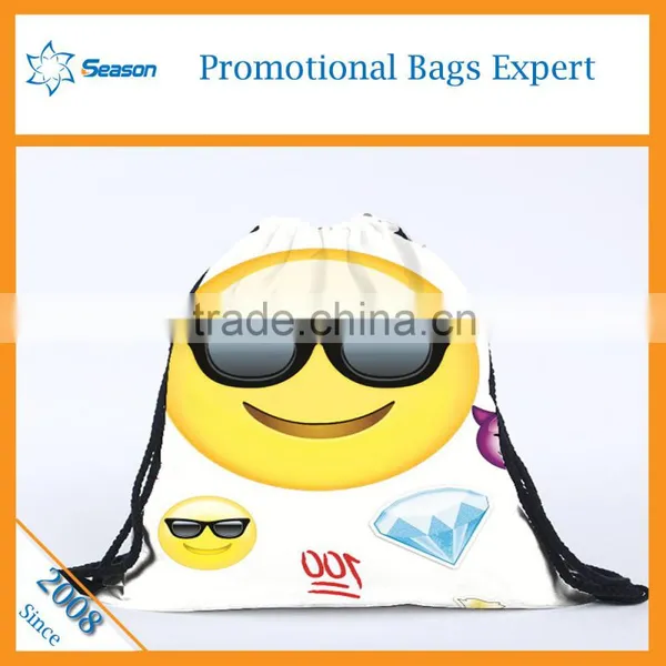 New Recycle Custom 600d Polyester Emoji Backpack Emoji Bag photo-6