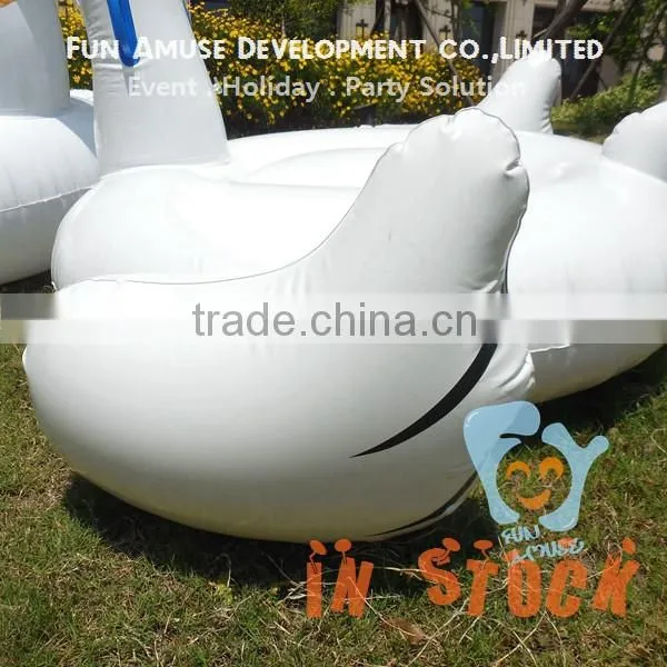 Hot Selling Cool and Fashion Pool Float Inflatable Swan in Stock photo-4