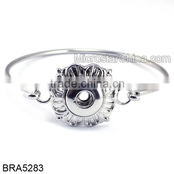 Rose Gold Snap Button Jewelry Cuff Bangles Bracelets photo-5