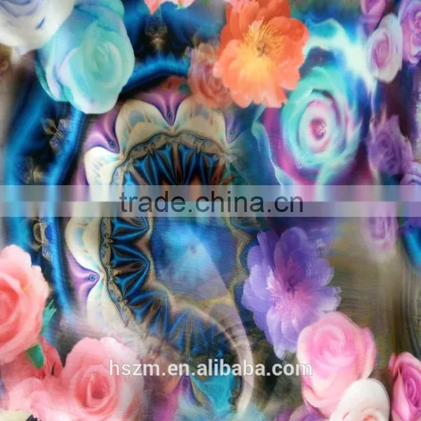 3D Double Layer Digital Print Stereoscopic Polyester Fabric For Dress photo-2