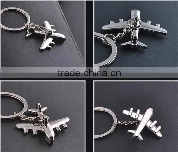 Keyring Mini Air Plane Metal Alloy Keychains Creative Gift Keyfob photo-2