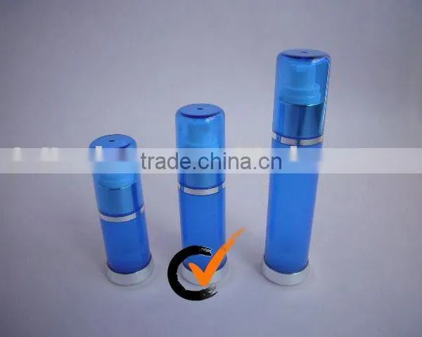 Silver Base PP Plastic Pacakging Bottles Airless Pumps