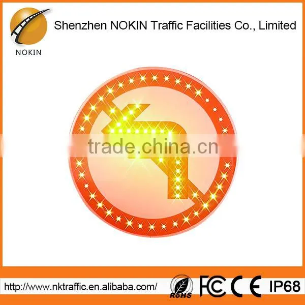 Road Safety Warning Signs Solar Power Led Warning Light photo-5