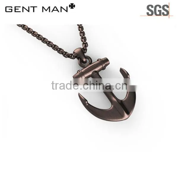 High Polished Anchor Pendant Stainless Steel Engrave Pendant photo-2