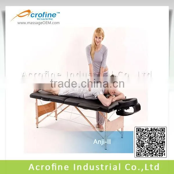 Portable Folding Wooden Massage Bed Used Hospital Massage With Soft PU Leather photo-4