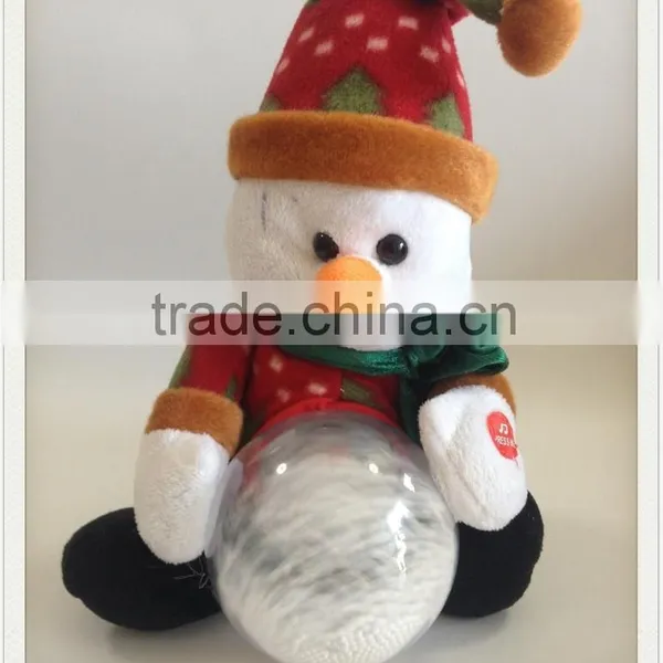 Christmas Decoration Singing Santa With Crystal Ball photo-3