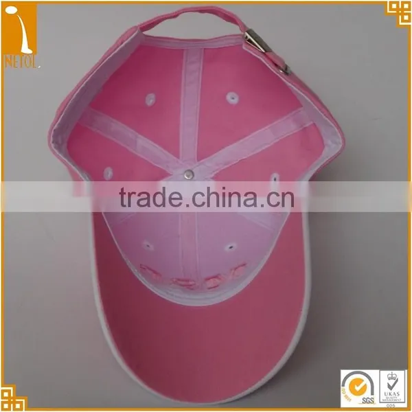 New Custom Female 6 Panel 100%cotton 3D Embroidered Curved Baseball Cap Wholesale photo-5