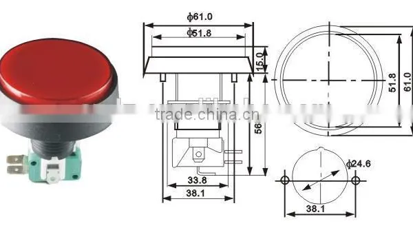 Chzjcz/CE ROHS Waterproof Membrane Switch,black Pastic 2 or 3 Position Rotary Switch photo-3