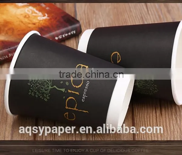 Logo Printed Disposable Double Wall Paper Cup/custom Printed Paper Hot Cup With Lids photo-5
