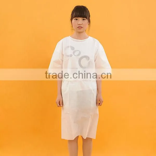 Spunlace Nonwoven Yellow Impervious Disposable Isolation Gowns photo-5