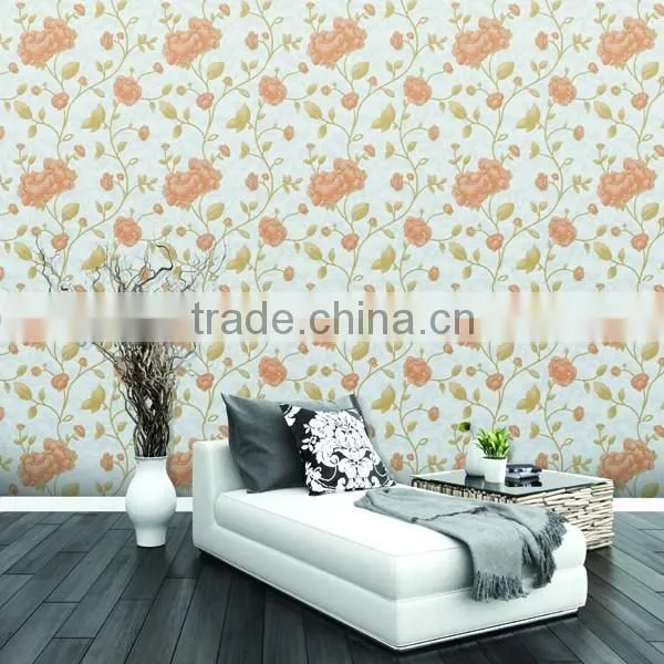 Big Flower Dark Color Wallpaper for Bed Room photo-2