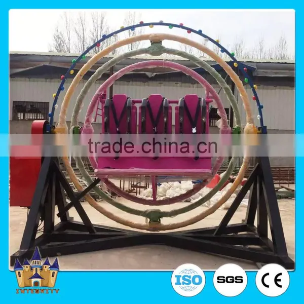 New Amusement Ride Portable Exercise Equipment 3d Space Ring Human Gyroscope for Sale photo-3