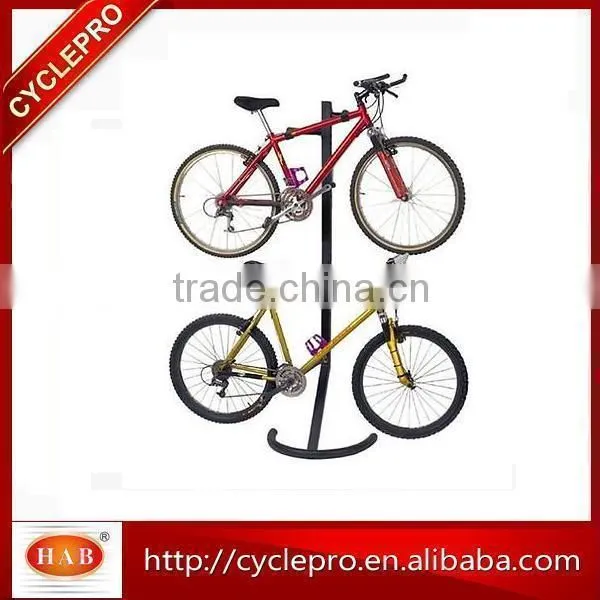 NEW Storage Organize Garage Save Space Two Bike Gravity Freestanding Bike Stand