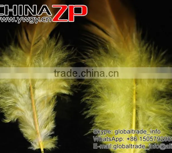 Gold Supplier CHINAZP Wholesale Top Selling Decorative Dyed Yellow Chicken Rooster Saddle Feathers for Sale photo-3