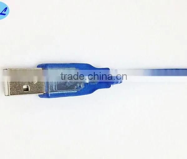 1.5M USB2.0 Cable Male to Micro 5PIN Transparent Blue Model photo-3