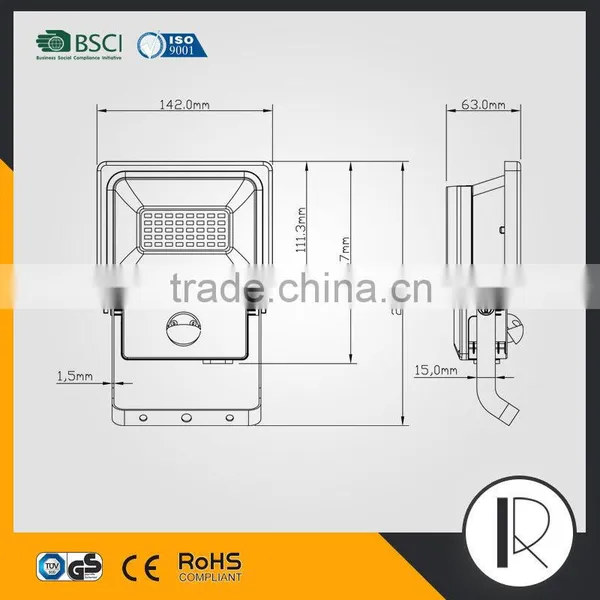High Bright 20W Cranked Bracket Sensor LED Floodlight photo-5