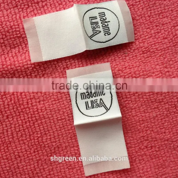 OEM Soft Taffeta Woven Label,sewn on Garment Label photo-2