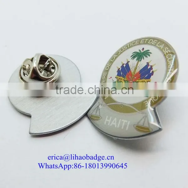 Epoxy Cover Offset Printing Butterfly Clutch Attached Lapel Pin photo-4