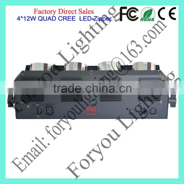 American DJ Zipper 4-Head Barrel Mirror Scanner 4pcs 10W RGBW 4IN1 LED Disco DJ Light photo-5