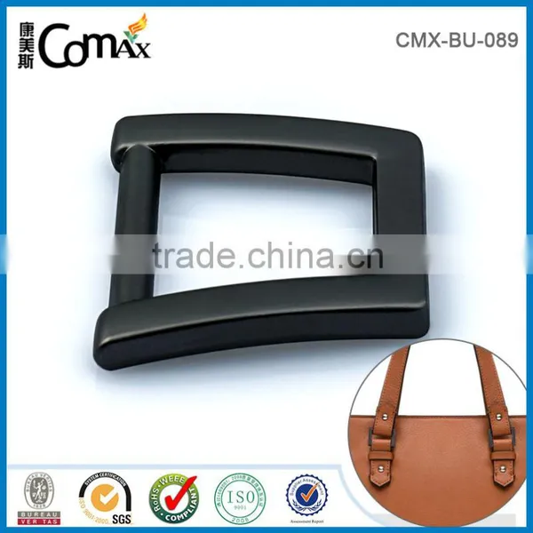 Design Fashion Matte Gunmetal Trapezoidal Lock Metal Bag Buckle photo-3