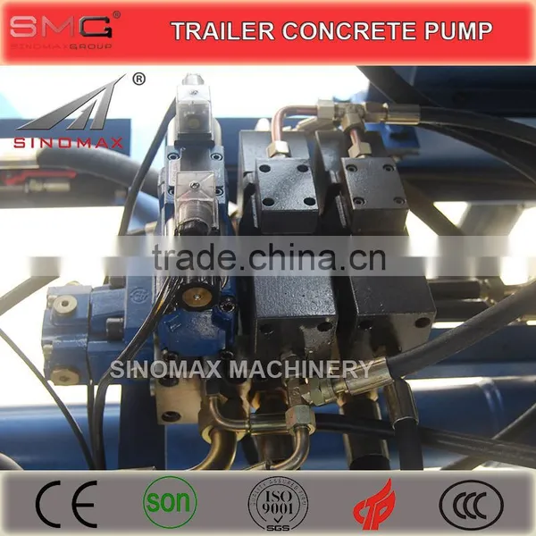 TOP Quality! 40 50m3/h Mobile Trailer Concrete Pump, Stationary Concrete Pump for Sale photo-3
