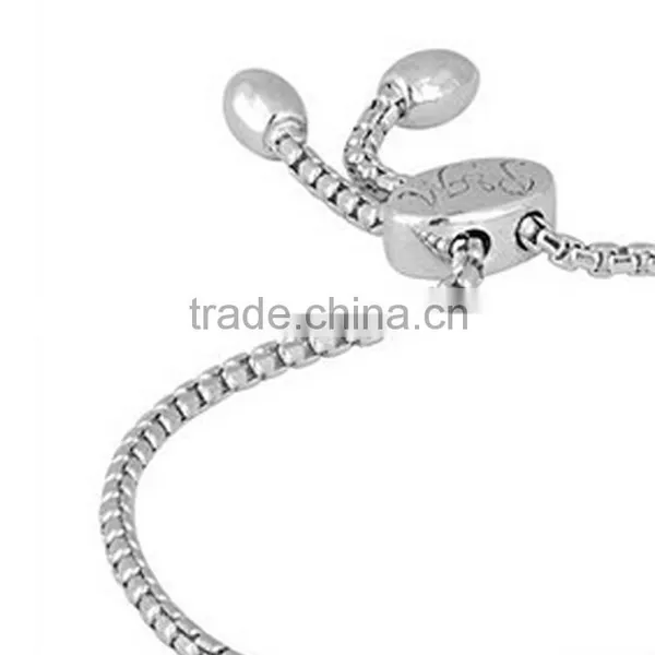 Stainless Steel Monica Bracelet Sapphire Diamond Adjustable Bracelet photo-4