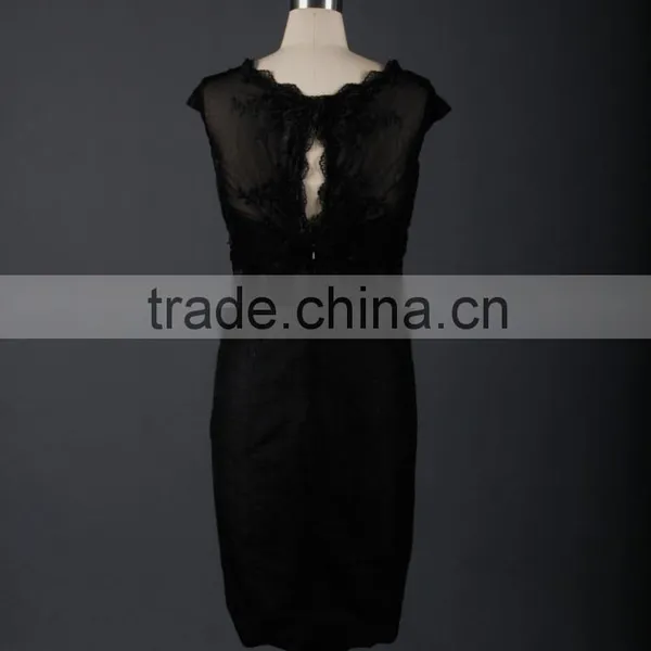 QM-1 Black Two Pieces Lace Mother Of The Bride Dresses photo-4