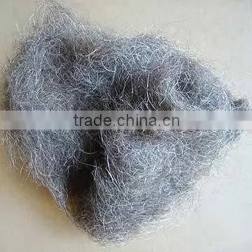 Scoured Carded Sheep Wool Waste, 30mic,1.5inch, Natural Brown Color, Natural Black Color photo-2