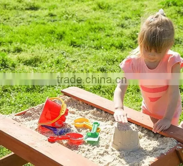 Outdoor Wood Kids Sandpit Picnic Table photo-4