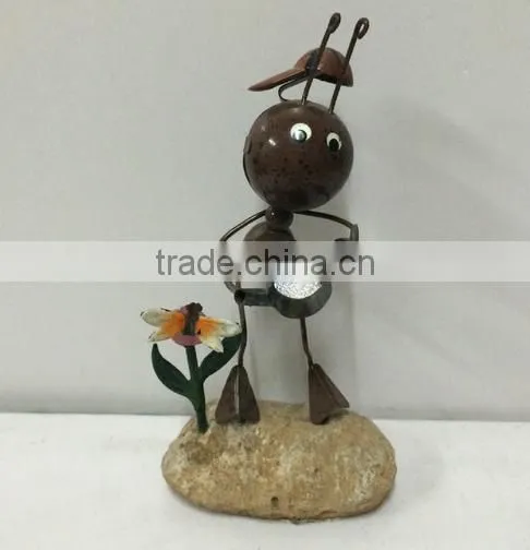 2015 Newest Design Garden Ant Metal Ant Decoration Painted Metal Ant Ant With Flower Garden Stake Ant Stakes Metal Ant Garden photo-4