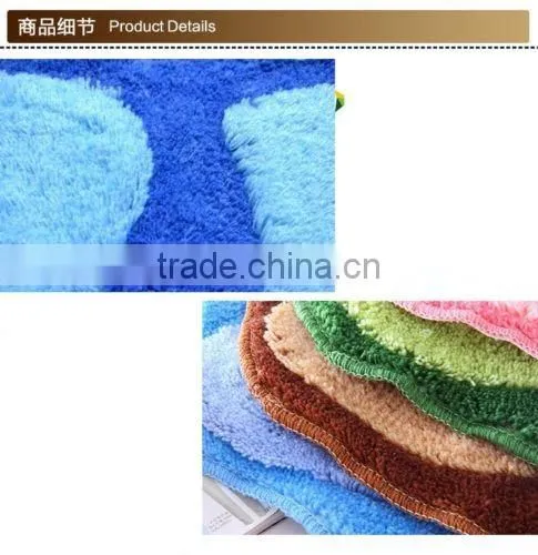 59*39CM Bathroom Door Carpet Shaggy Soft Area Rug Bedroom Oval Floor Mat photo-4