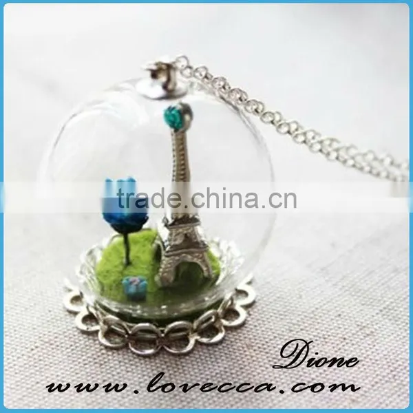Fancy Landscape Miniature Model Flower Inside Glass Dome Miniature photo-4