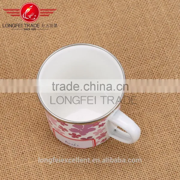 Beautiful Decal Popular Cheap Enamel Mugs Print Wholesale photo-3