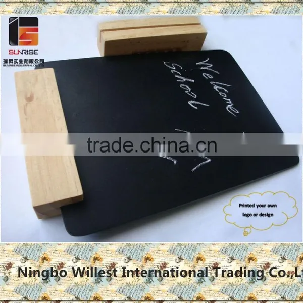 Mini Size Chalkboard With Wooden Base photo-4