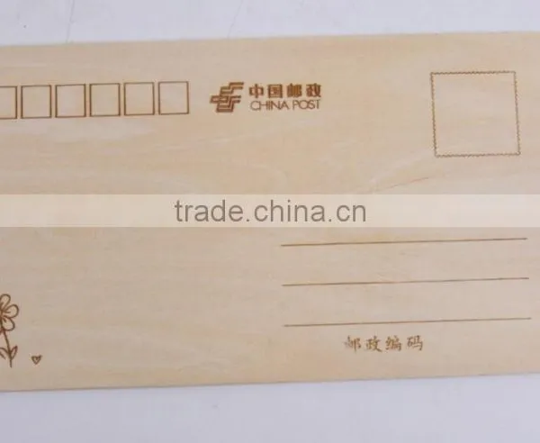 Hand Made Laser Wooden New Year Greeting Card photo-3