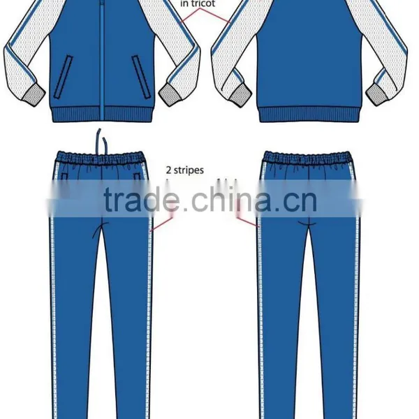 20,000 Sets STOCKLOTS Factory Sport Wear Suit Mens Women's 220g Polytricot Fabric Stocks photo-2