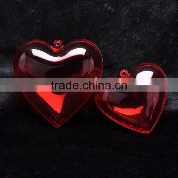Christmas Supplies High Transparent Food Grade Environmental Protection Material Plastic Heart-shaped Christmas Ball photo-2