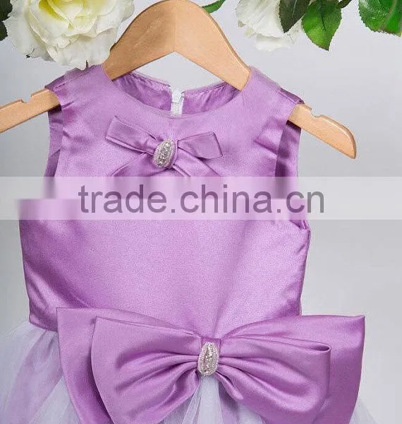 Fashion Purple Dress 2-10 Years Formal Dress photo-3