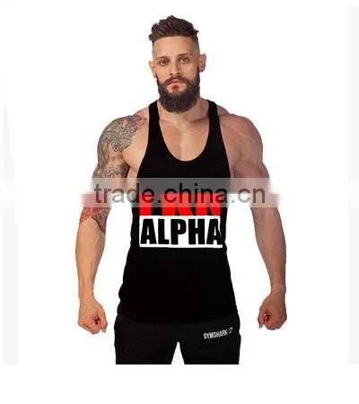2016 Trade Assurance 100% Cotton Custom Print Athletic Tank Top photo-3