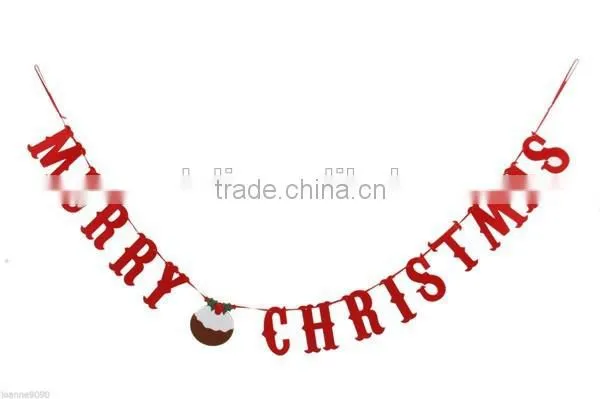 1.2 Meter Felt Merry Christmas XMAS Bunting Garland Party Home Decoration Gift photo-3