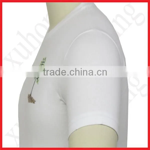 Tshirts With Logo Rubber Printing Ring Spun Cotton photo-5