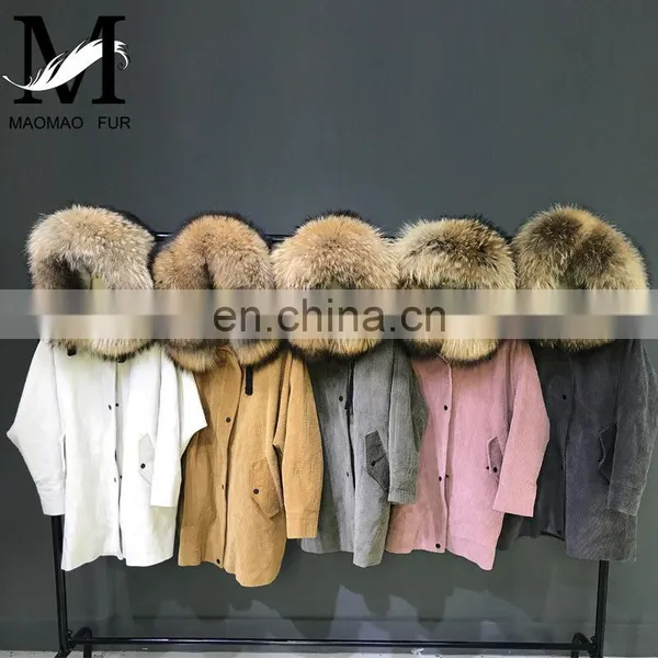 New Arrival Women Monochromatic Jackets and Winter Coats With Corduroy Fabric photo-6