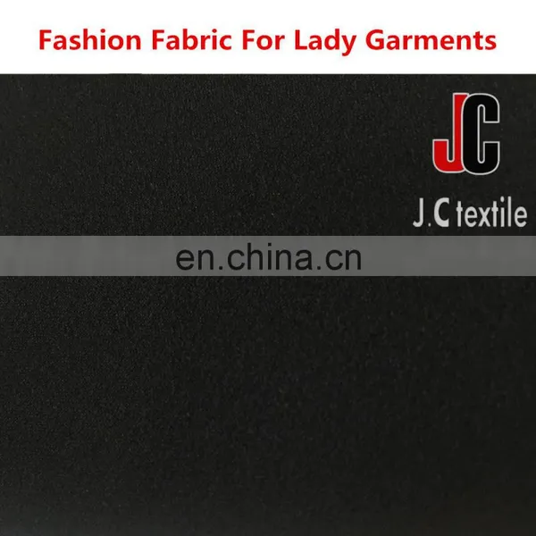 Heavy Polyester Fabric Market Wholesale 100% Polyester Slip Soft Dyed Fabric Crepe Knit Fabric photo-4