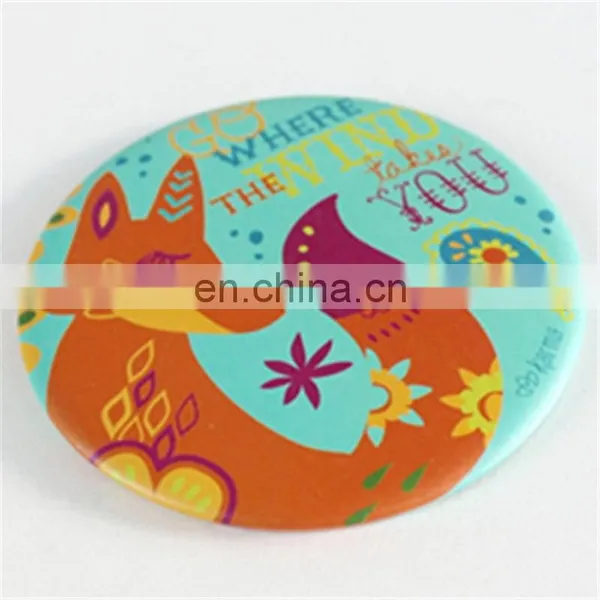 Custom Portable Plain One-way 75mm Cartoon Makeup Mirror/pocket Round Metal Mirror for Promotion Gifts photo-4