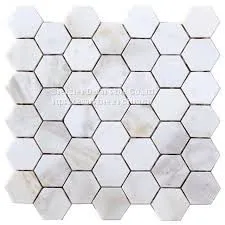 Hexagon Mosaic Calacatta Gold Bathroom Marble Mosaic photo-3