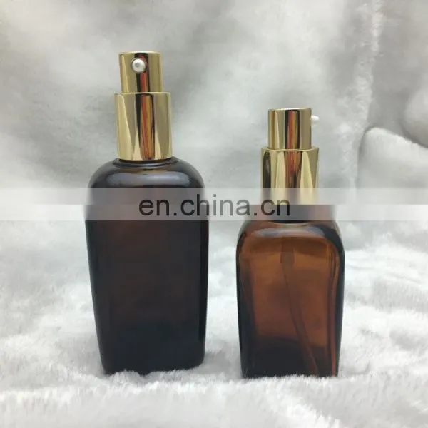 Amber Square Empty Essential Oil Bottles 50ml 100ml photo-4