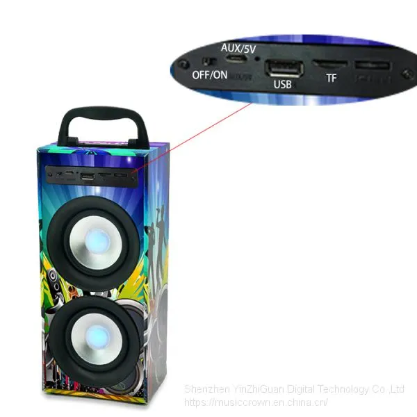 OEM and ODM LED Light Wireless Portable Outdoor/Indoor Blue Tooth Speaker With AUX photo-4