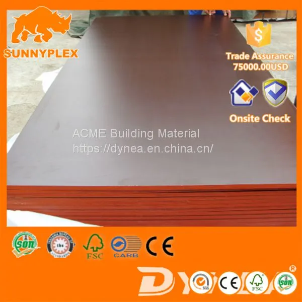 Concrete Formwork Shuttering Film Faced Plywood